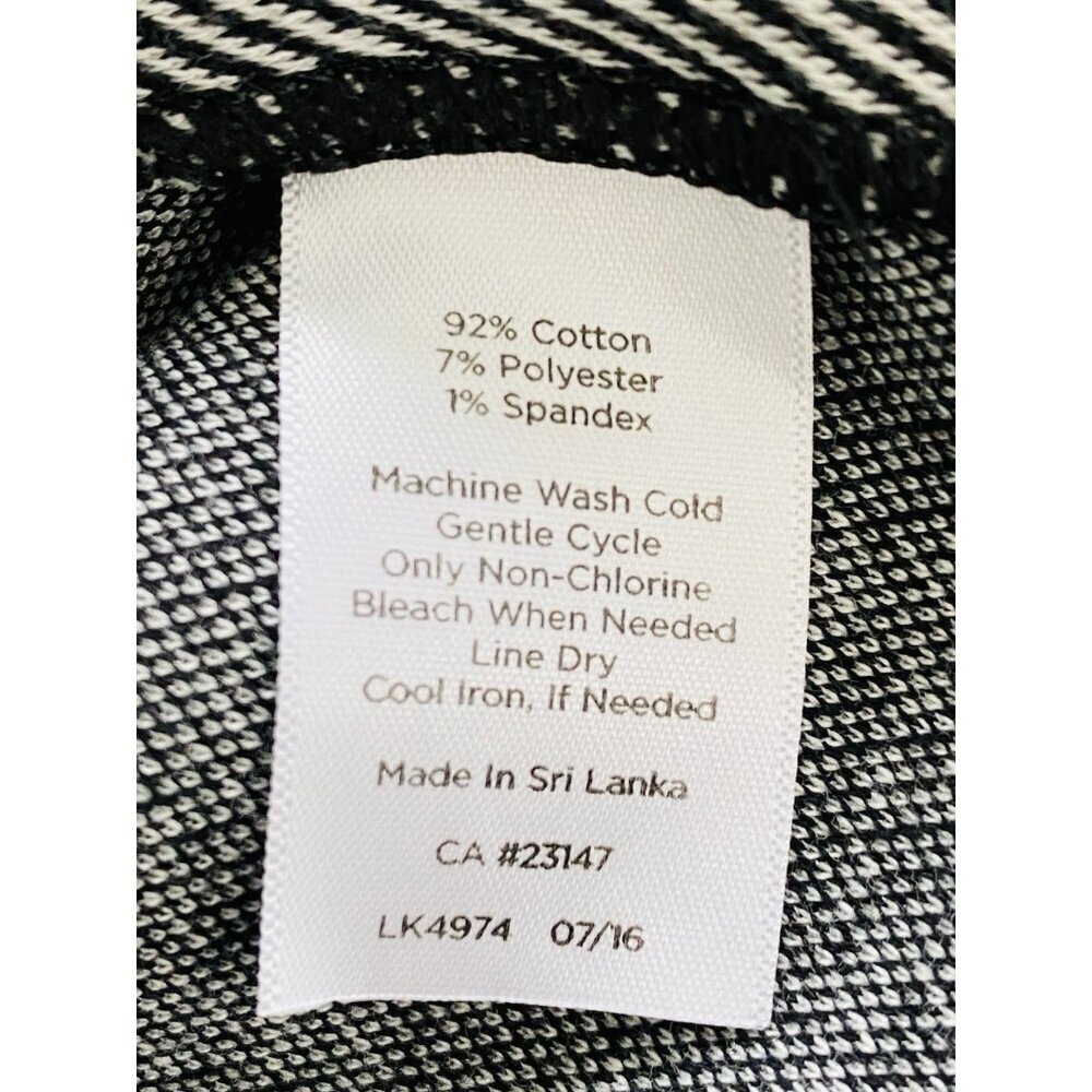 Talbots Size 4P Knee Length Black White Skirt, Cotton Blend Herringbone Career - Picture 6 of 8